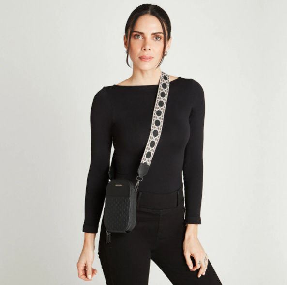 PORTA CELULAR 2 COMPARTIMIENTOS CON STRAP